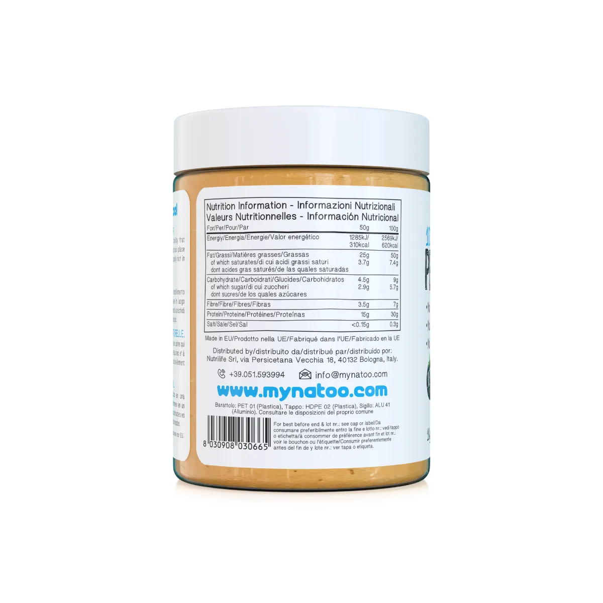 NATOO Burro d'Arachidi Smooth crema 400g 30% proteine