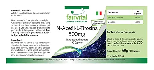 Fairvital N-acetil-L-tirosina 500 mg capsule 90 pezzi alto dosaggio