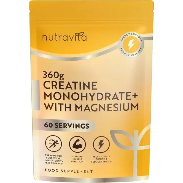 Nutravita Creatina Monoidrato con Magnesio in polvere 360 g