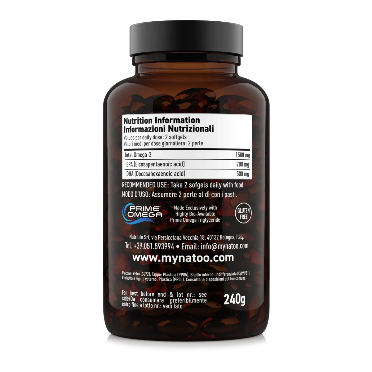 Natoo Essentials Super Omega-3 Integratore 60 Perle EPA DHA