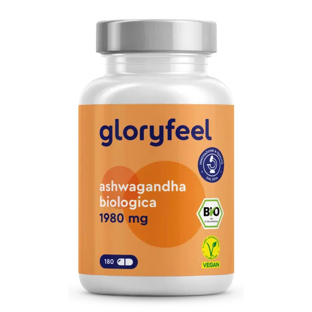 gloryfeel Bio Ashwagandha Capsule vegane 180 capsule