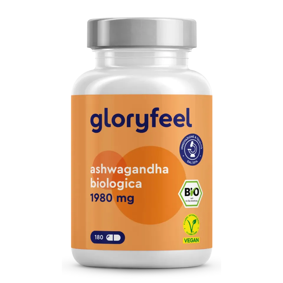 gloryfeel Bio Ashwagandha Capsule vegane 180 capsule