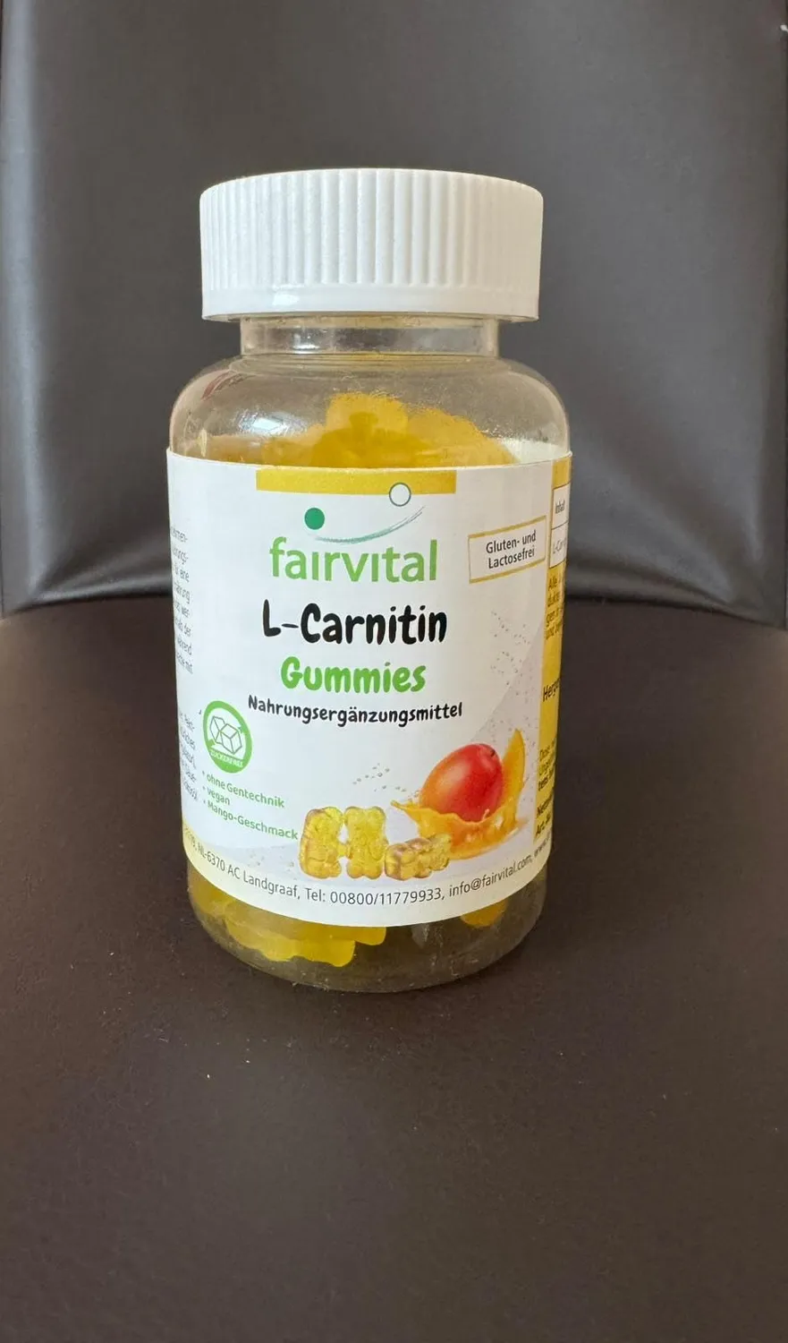Fairvital L-Carnitina gommose 60 pezzi mango senza zucchero