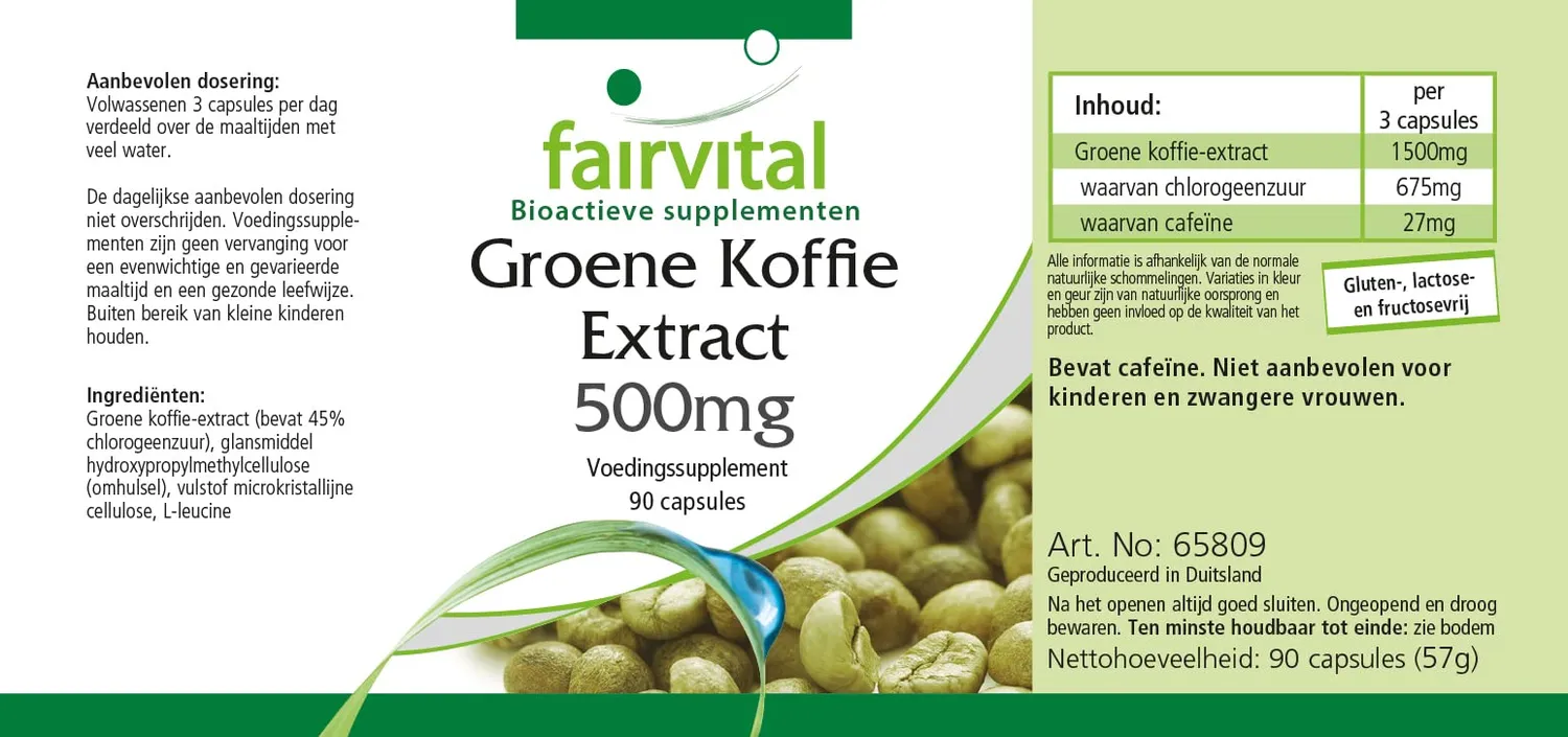 Fairvital Caffè Verde 500 mg 90 capsule acido clorogenico