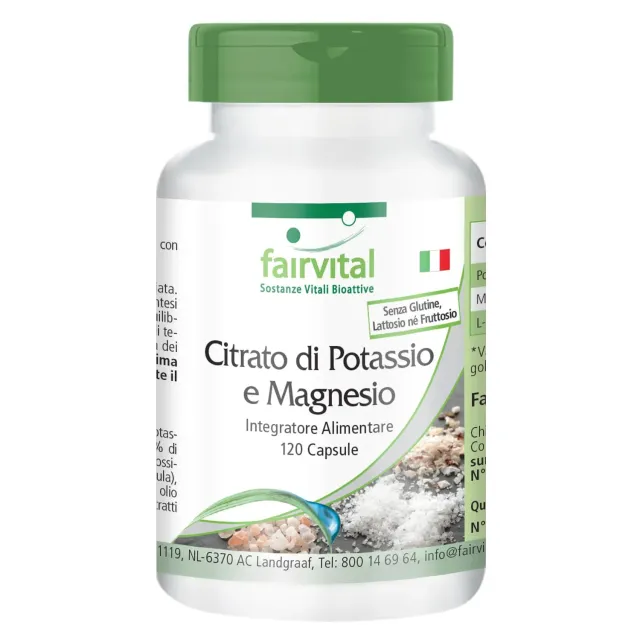 Fairvital Citrato Potassio Magnesio 120 capsule vegane