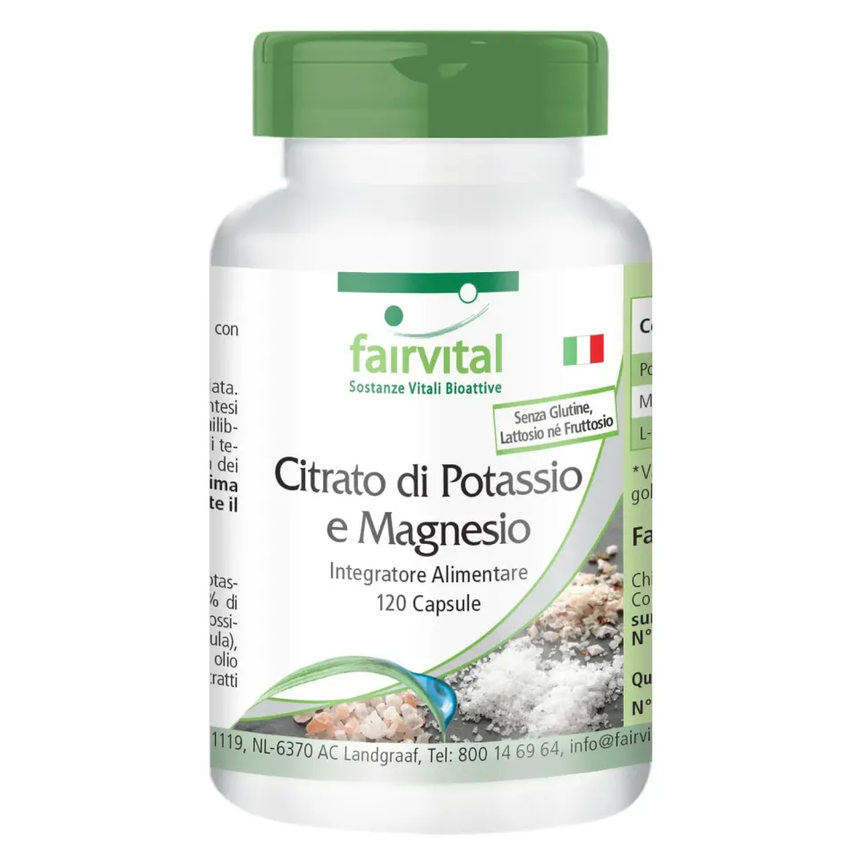 Fairvital Citrato Potassio Magnesio 120 capsule vegane