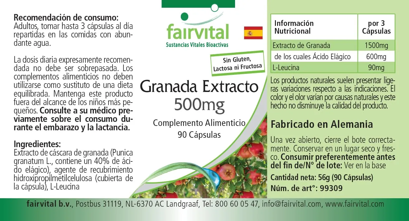 Fairvital Melograno 500 mg capsule 90 capsule acido ellagico