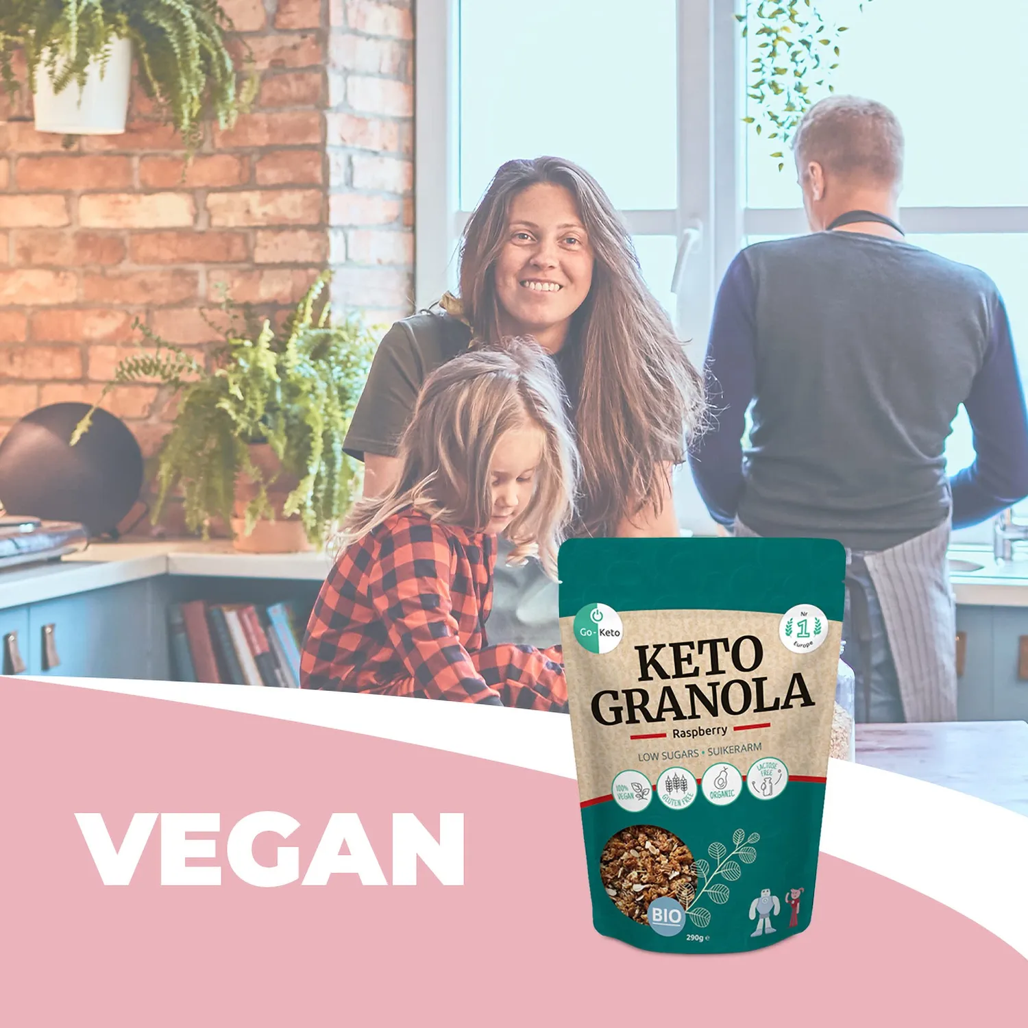 Go-Keto Bio Keto Granola Trial Pack granola 4x40g vegana
