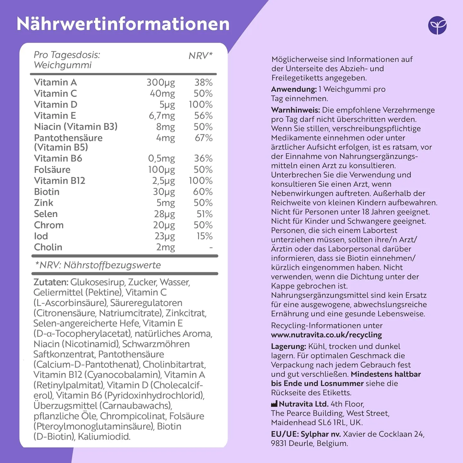 Nutravita Multivitaminico caramelle gommose vegane 120 pz