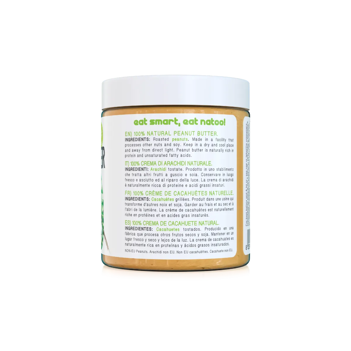 NATOO Burro d'Arachidi Crunchy crema 400g 30% proteine