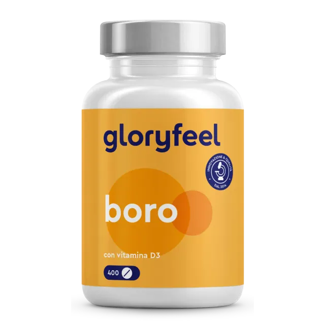 gloryfeel Boro compresse 400 con vitamina D3 per ossa