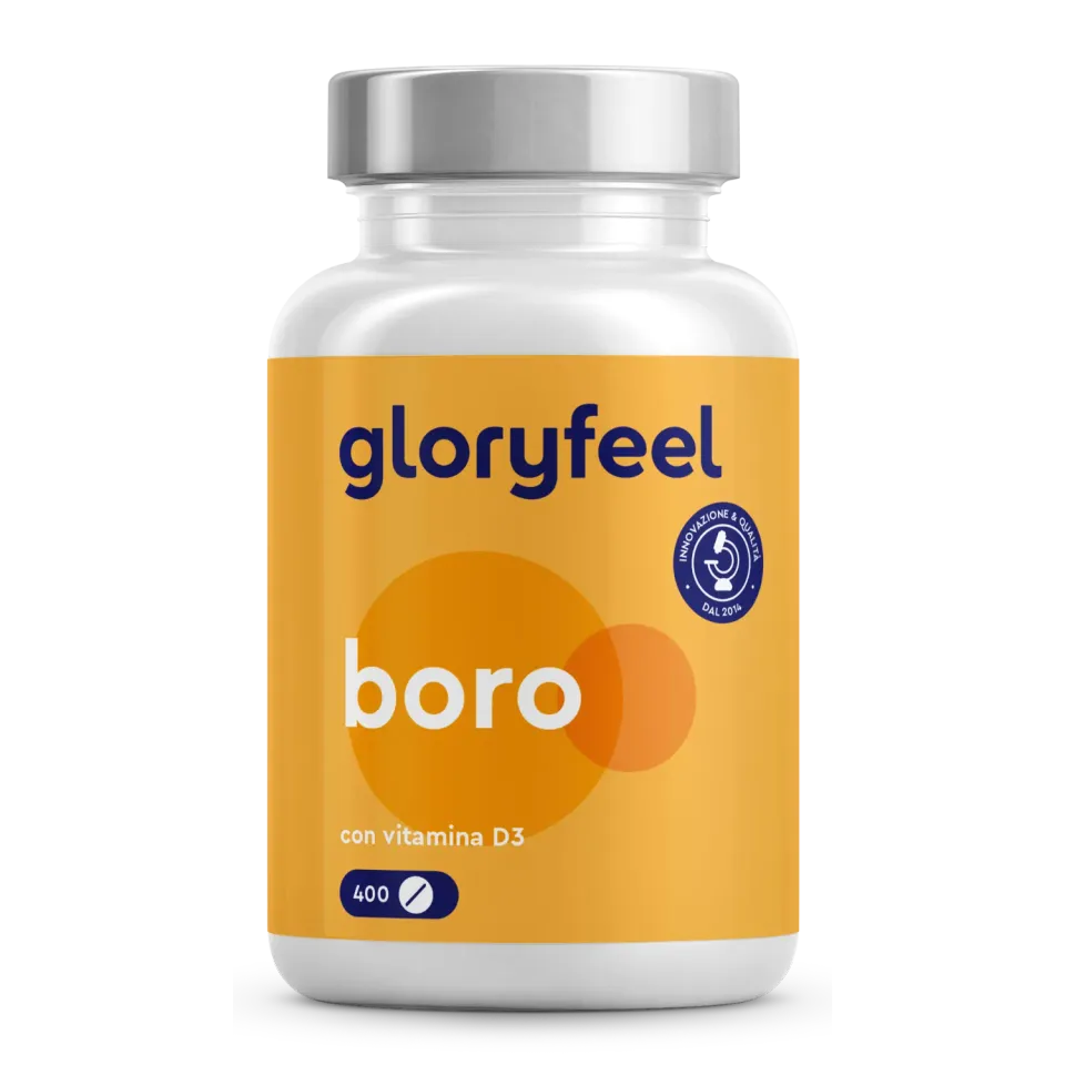 gloryfeel Boro compresse 400 con vitamina D3 per ossa