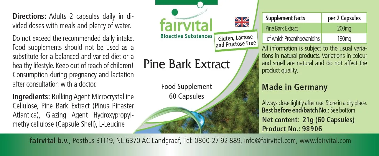 Fairvital Corteccia di Pino Capsule 60 pz OPC 95%
