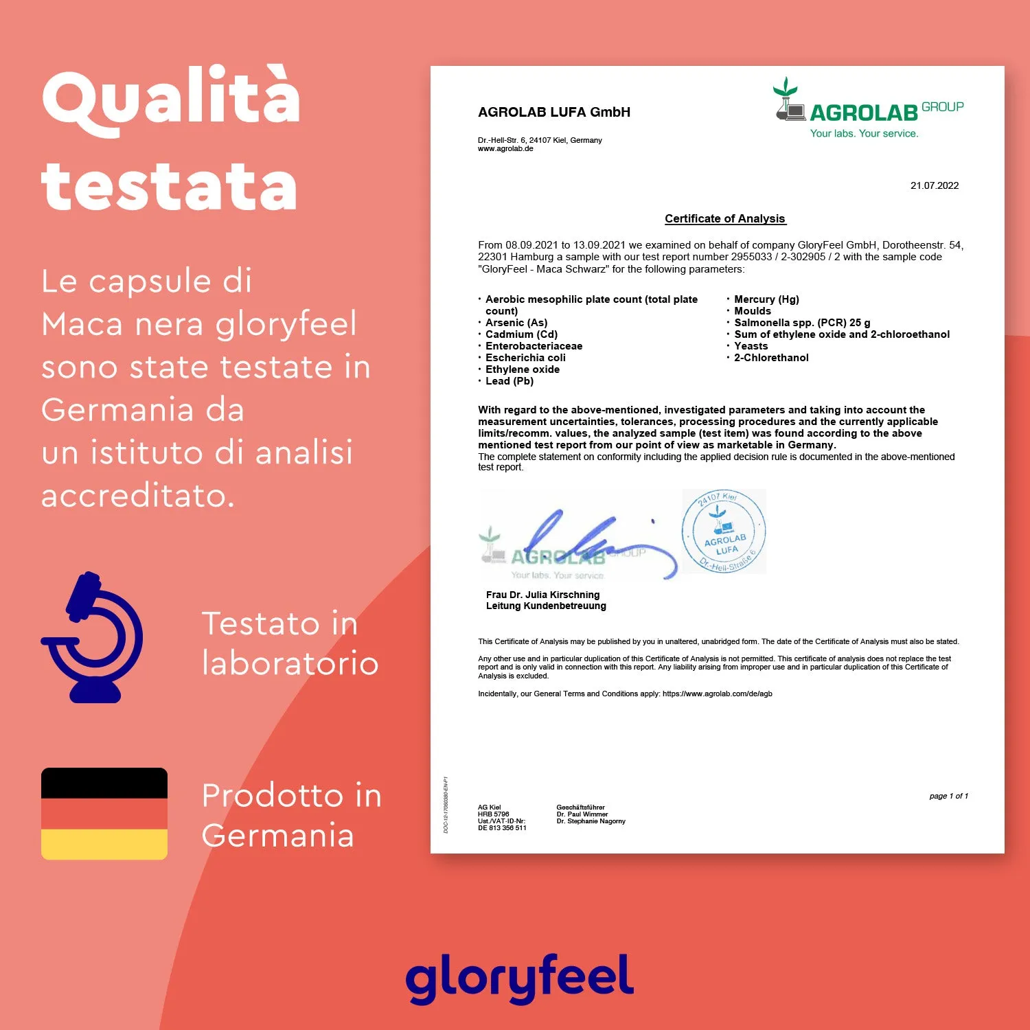 gloryfeel Maca Nera Peruviana capsule 120 capsule estratto 20:1