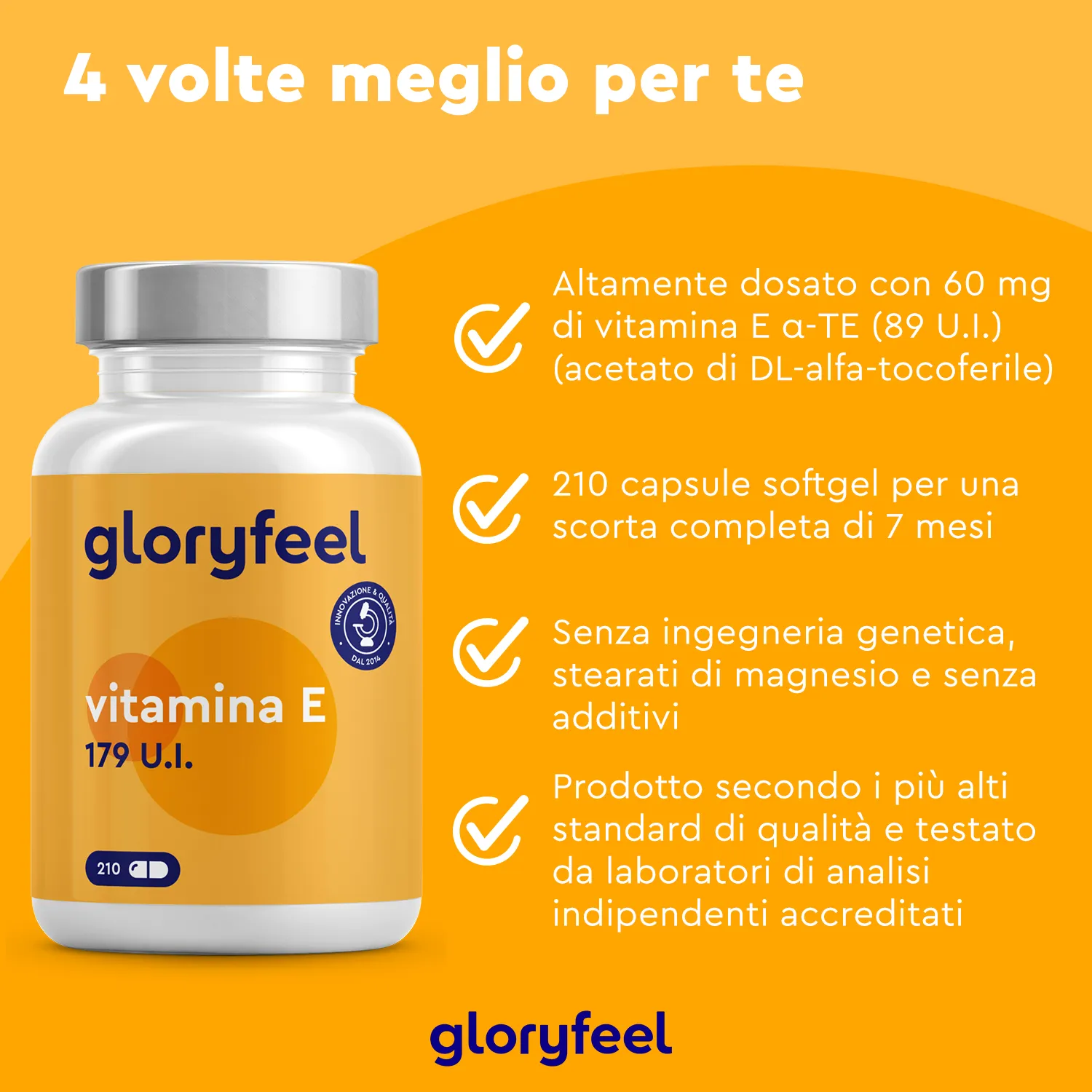 gloryfeel Vitamina E softgel capsule vitamina pura