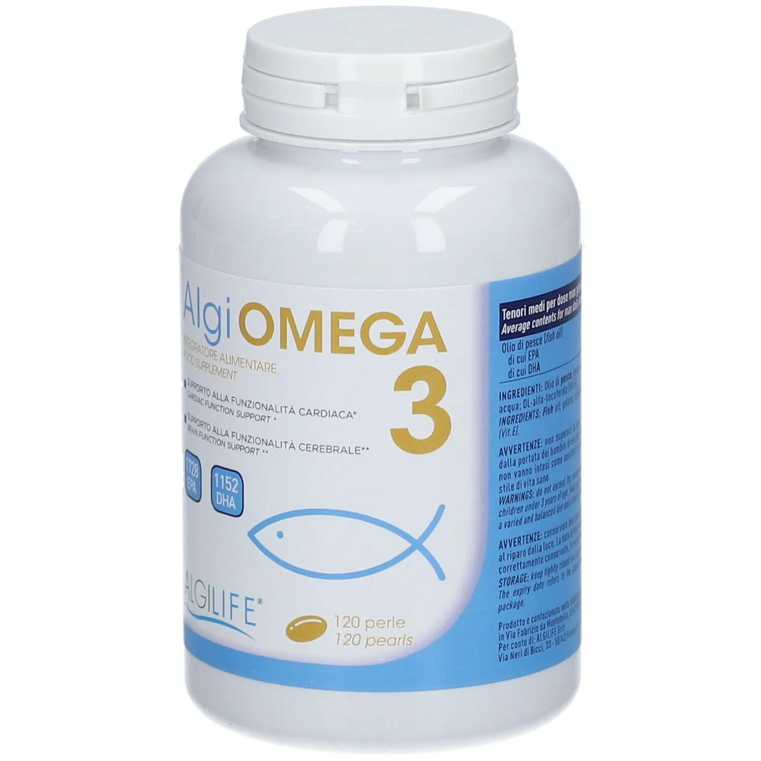Algilife Algiomega3 omega 3 120 softgel pesce
