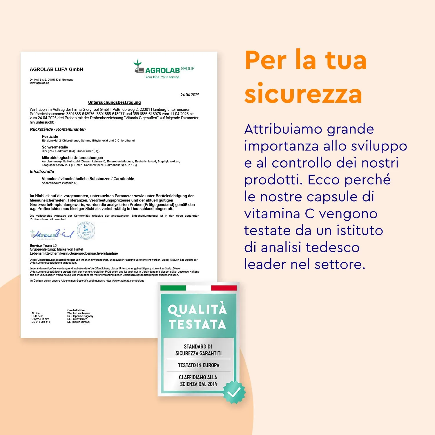 gloryfeel Vitamina C Tamponata capsule vegetariane delicate