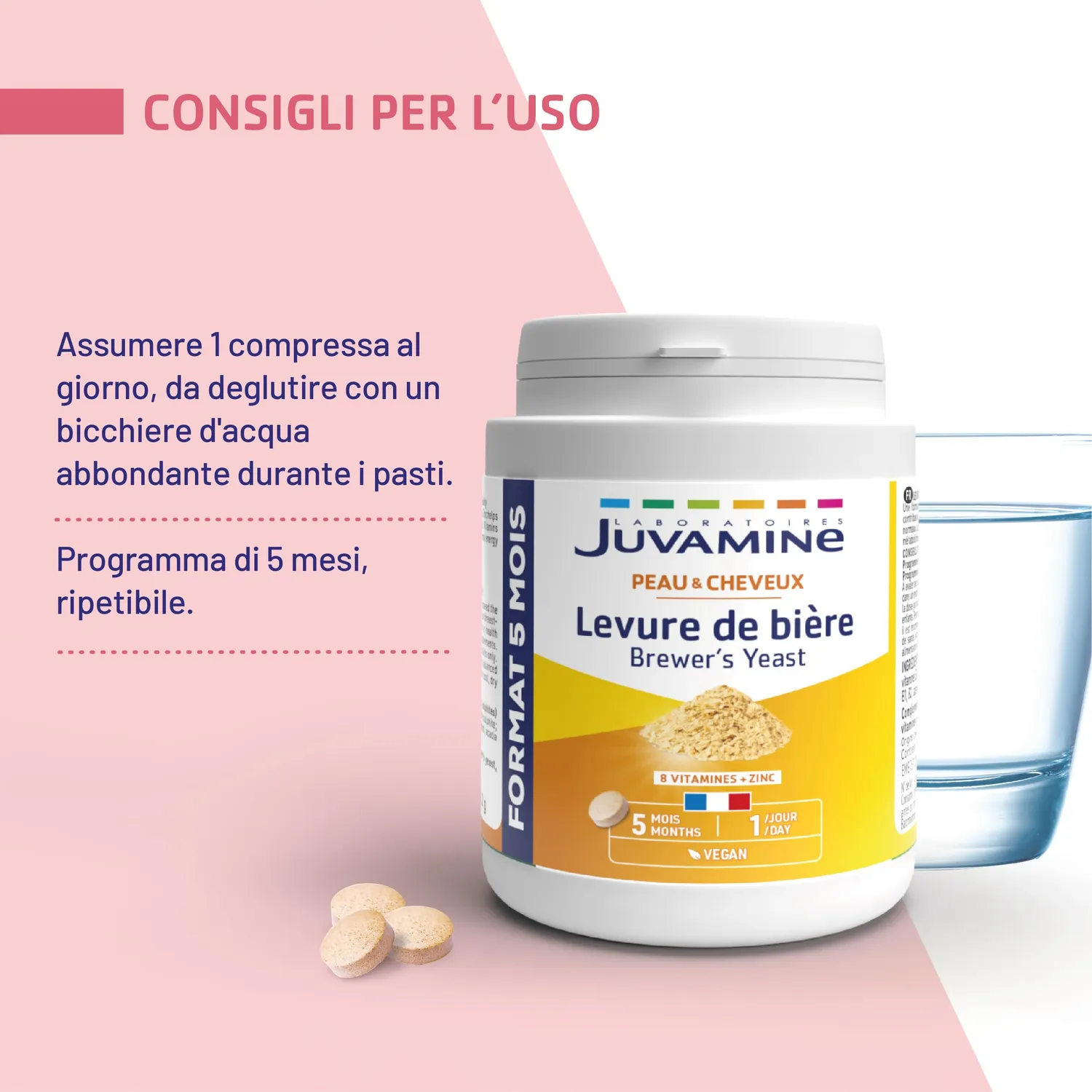 JUVAMINE Lievito di Birra 150 compresse capelli pelle 5 mesi