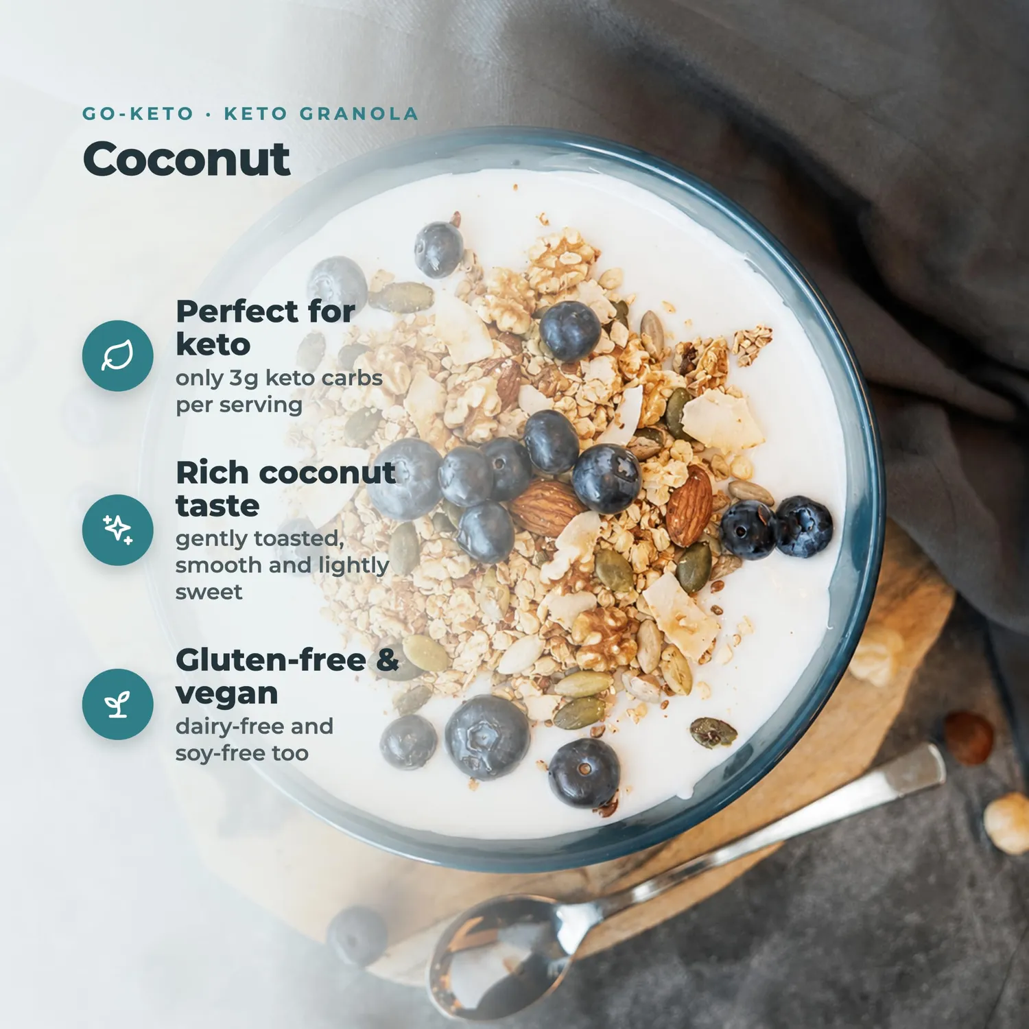 Go-Keto Granola Coconut Muesli Keto 290g