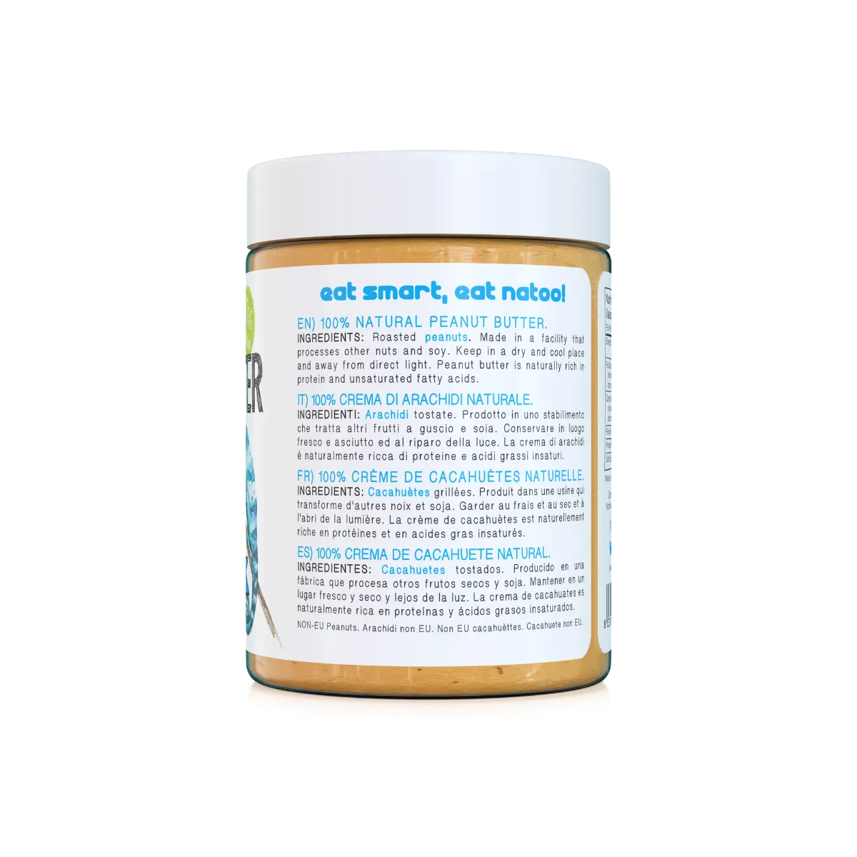 NATOO Burro d'Arachidi Smooth crema 400g 30% proteine