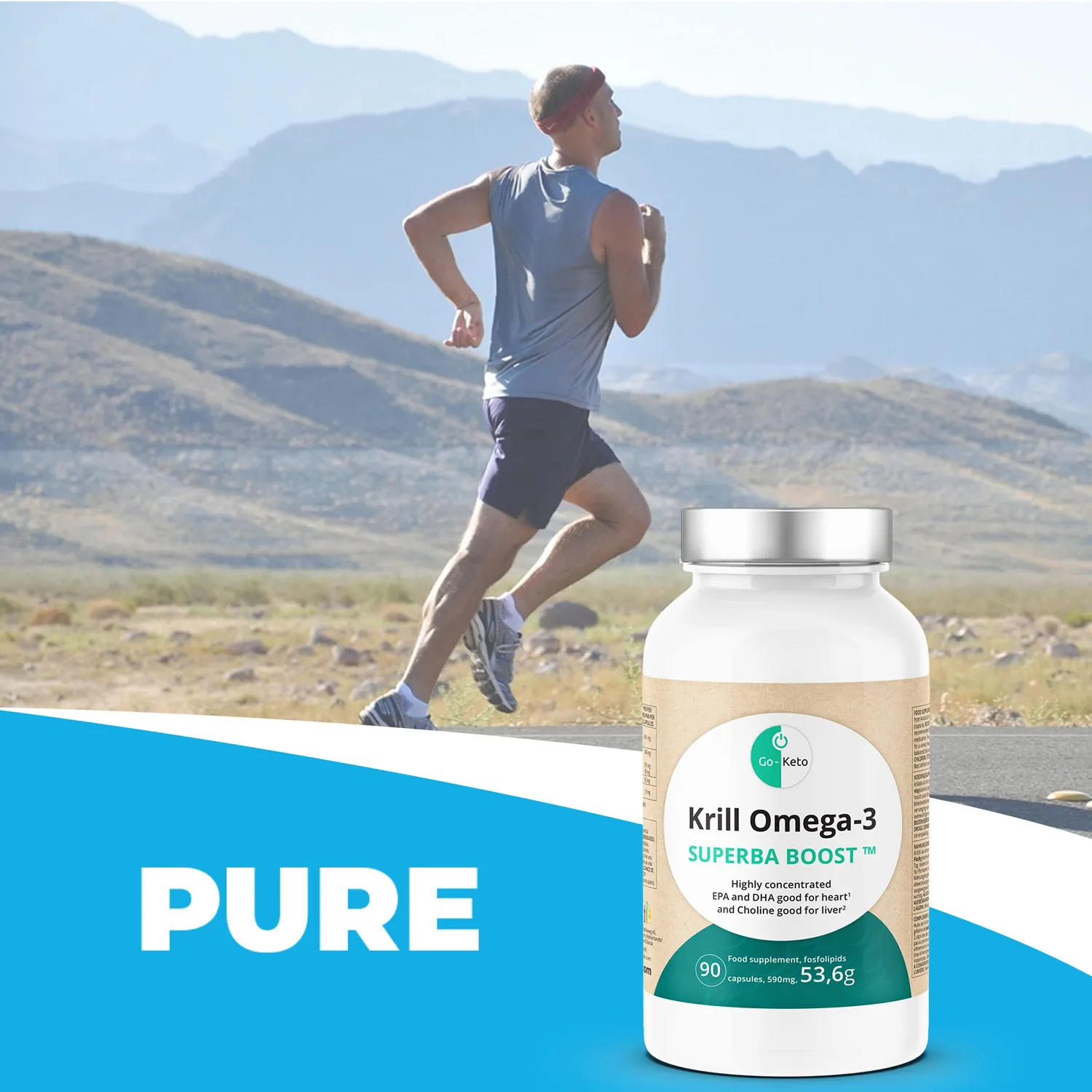 Go-Keto Krill Oil Omega 3 Superba Boost 90 capsule EPA DHA