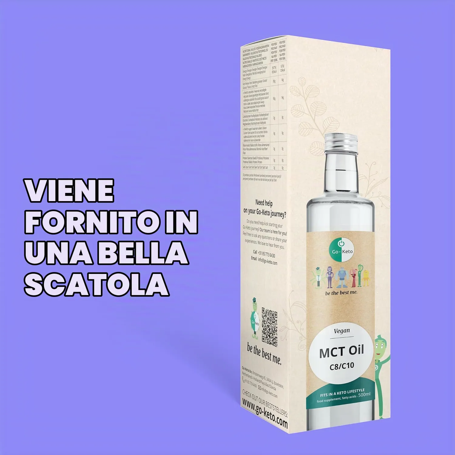Go-Keto Olio MCT C8/C10 500 ml cocco vegano