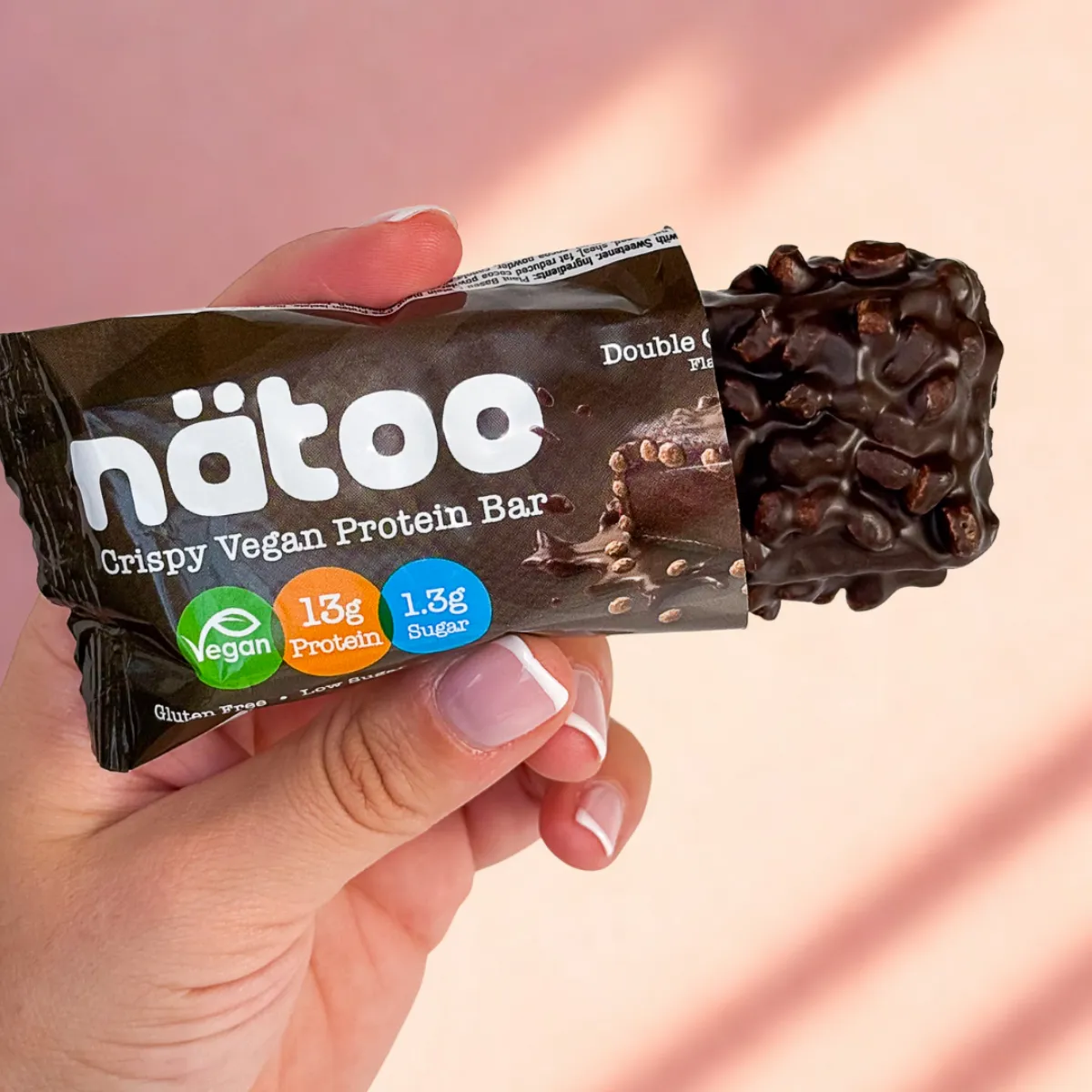 Natoo Food Duo Pack Protein barrette vegane doppio cioccolato 2x50g