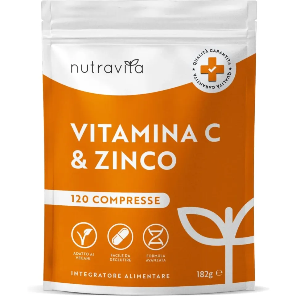 Nutravita Vitamina C 1000mg Zinco 15mg 120 Capsule Vegane