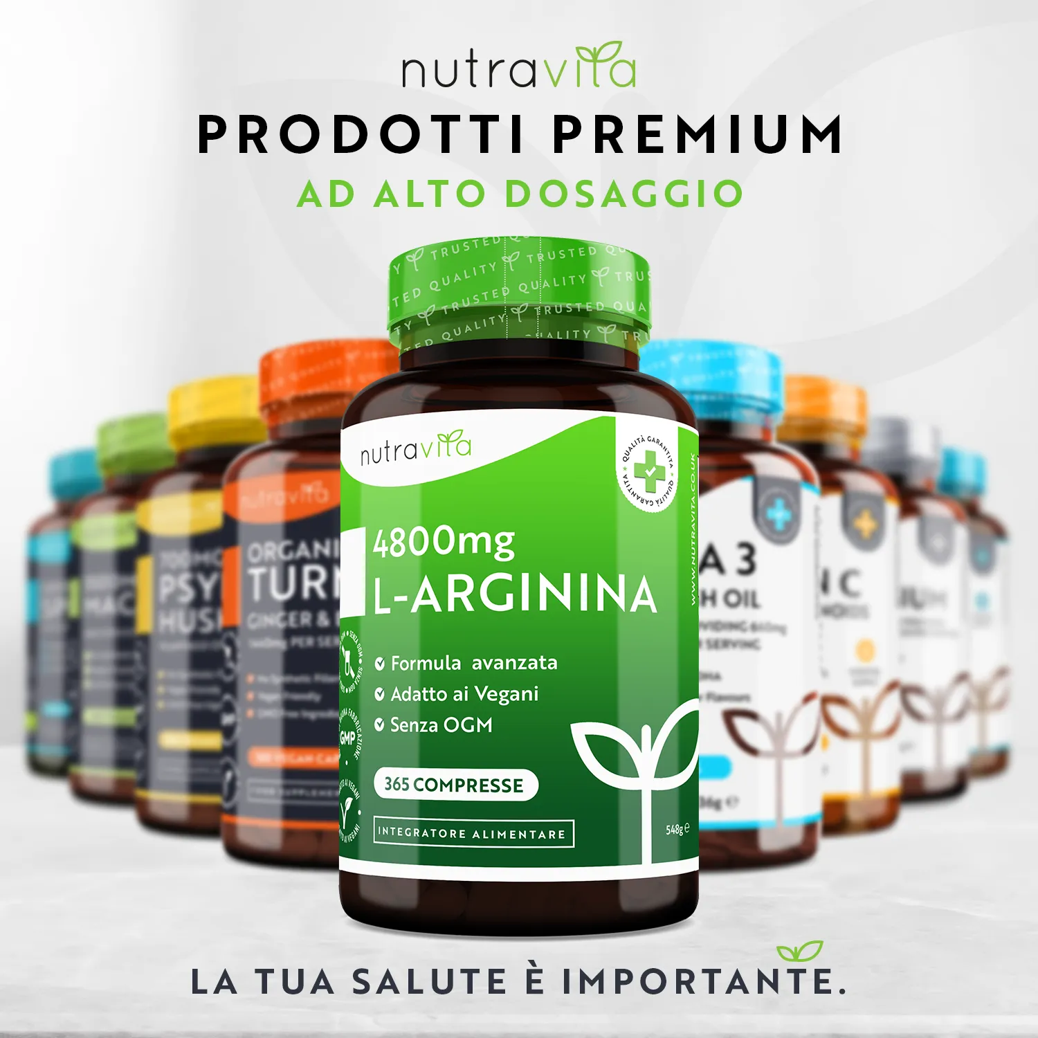 Nutravita L-Arginina 4800mg compresse vegane 365 pz alta dose