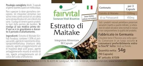 Fairvital Maitake estratto capsule 90 capsule 500mg polisaccaridi