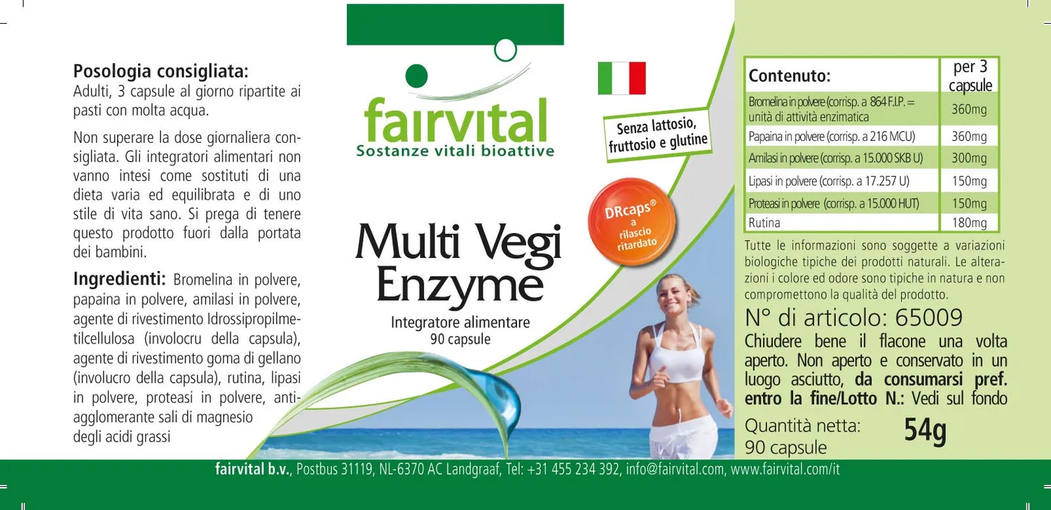 fairvital Multi Vegi Enzyme capsule 90pz vegetale