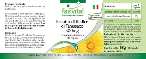 Fairvital Tarassaco radice estratto capsule 90 pezzi 500 mg