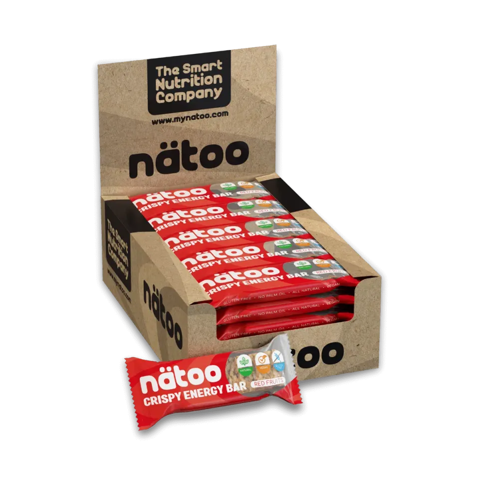 Natoo Barrette Energetiche 10 barrette Frutti Rossi carboidrati