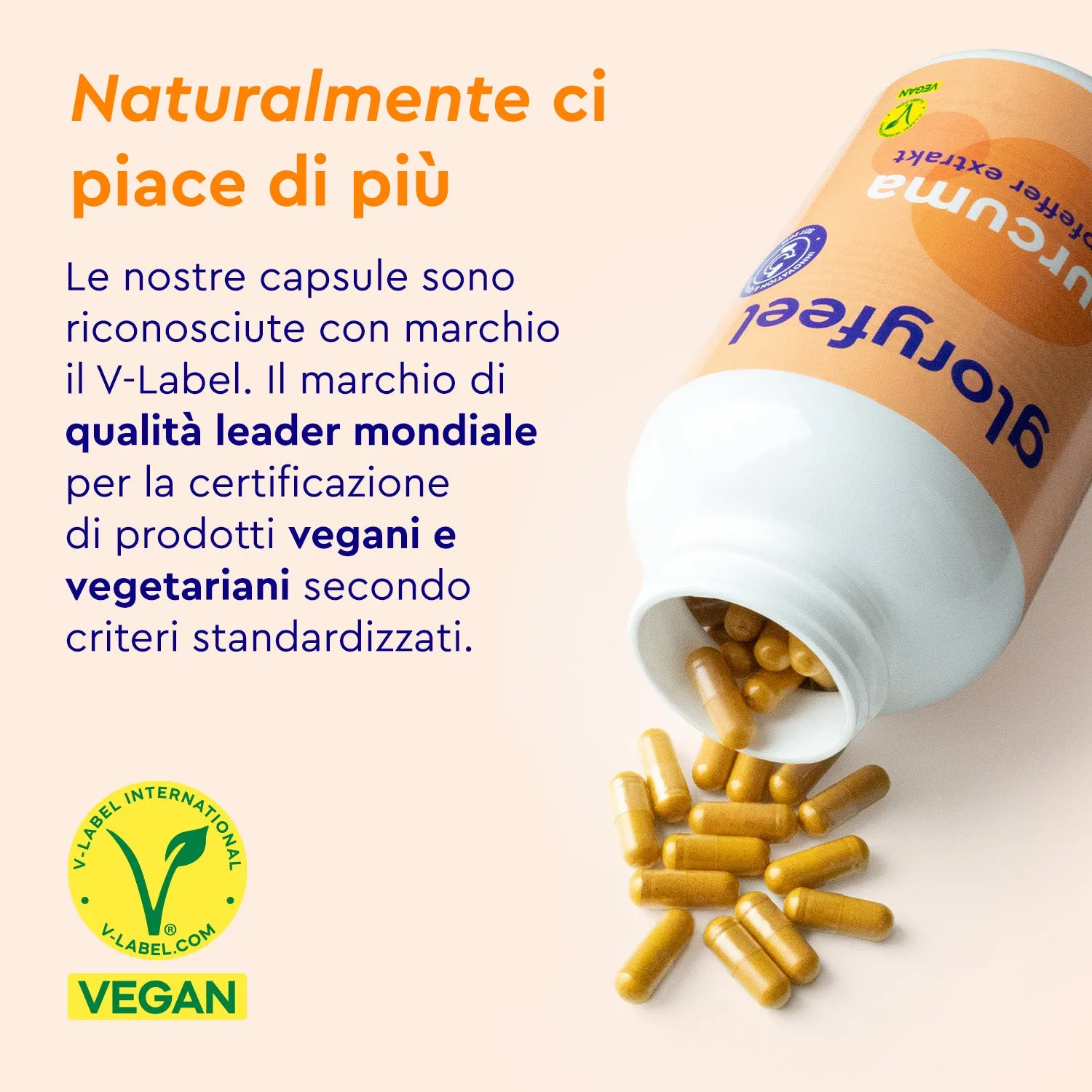 Gloryfeel Curcuma capsule con piperina vegane