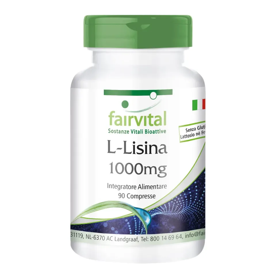 Fairvital L-Lisina 1000 mg compresse 90 pz ad alto dosaggio