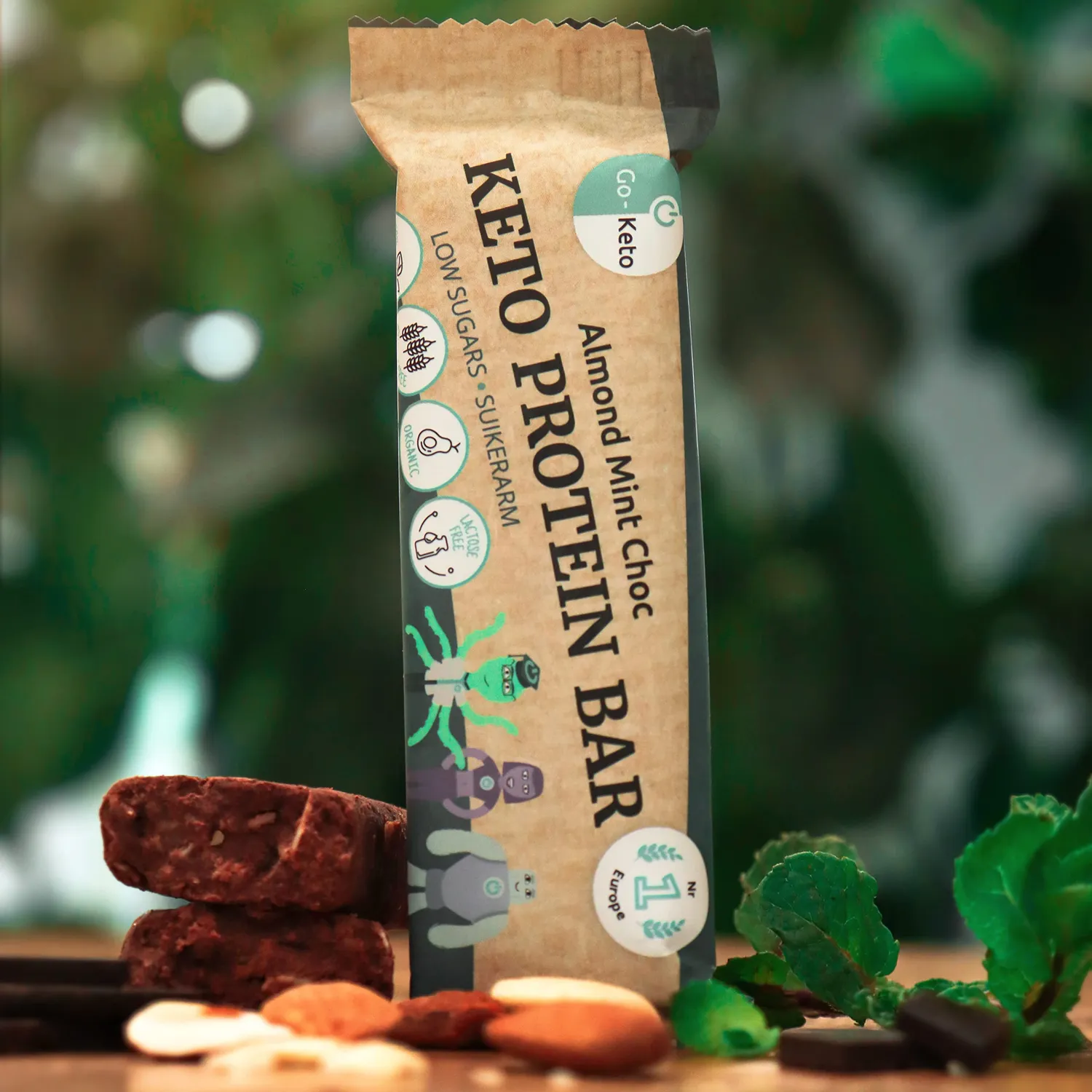 Go-Keto Bio Protein Bar barretta 16x40g menta cioccolato