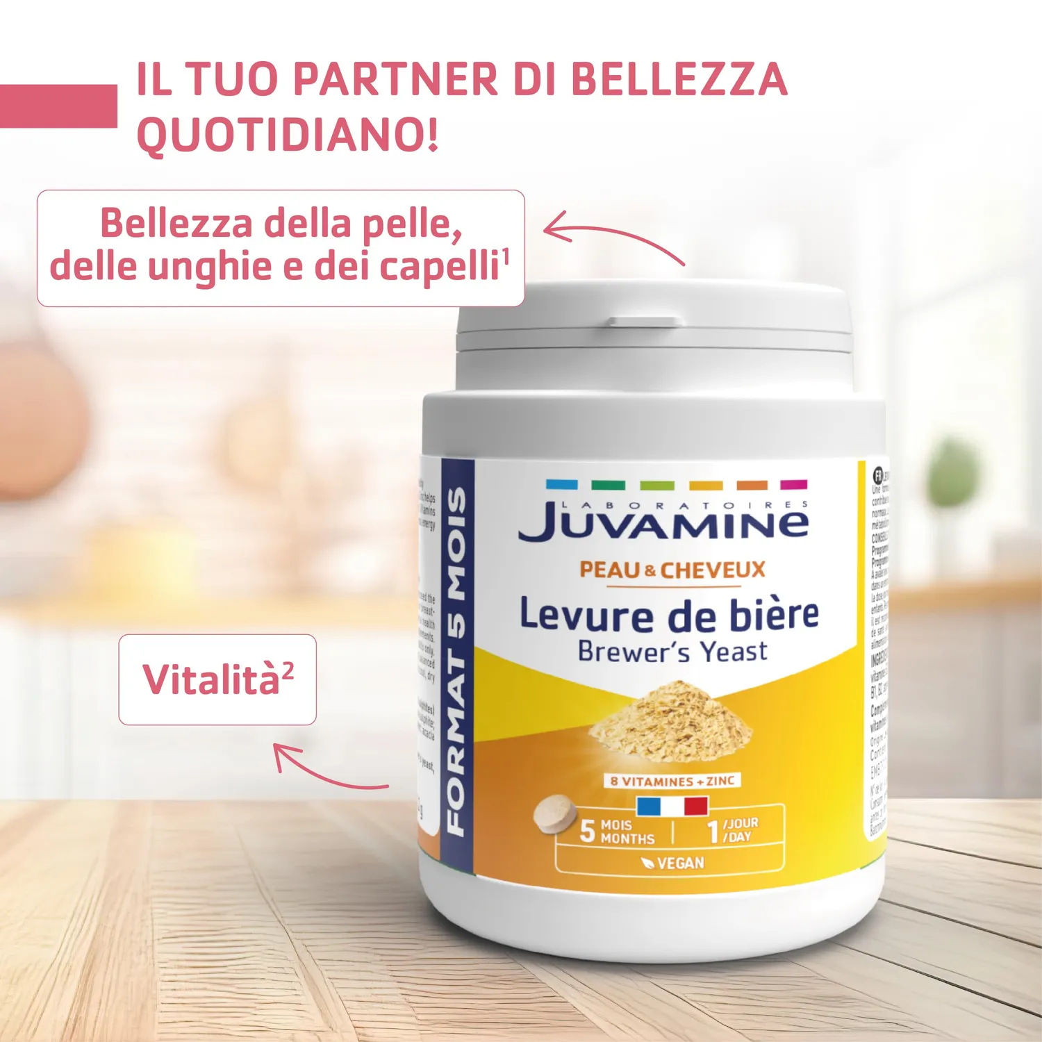 JUVAMINE Lievito di Birra 150 compresse capelli pelle 5 mesi