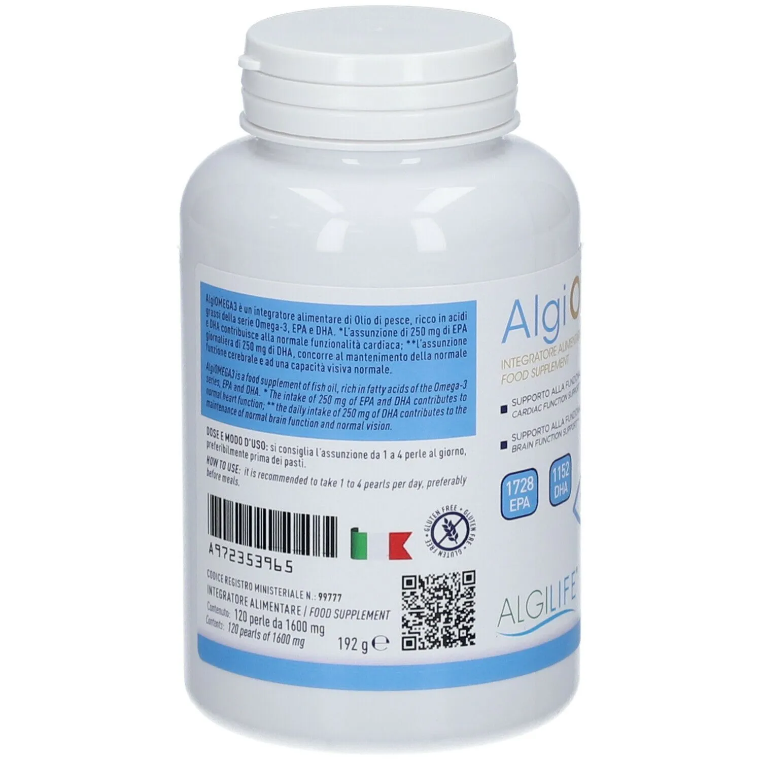 Algilife Algiomega3 omega 3 120 softgel pesce