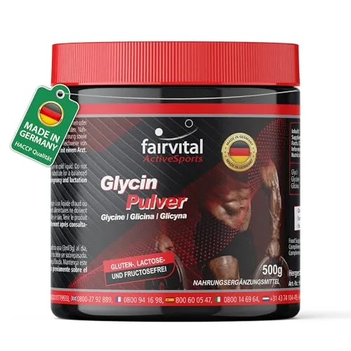 Fairvital Glicina Polvere Vegana 500 g pura senza additivi