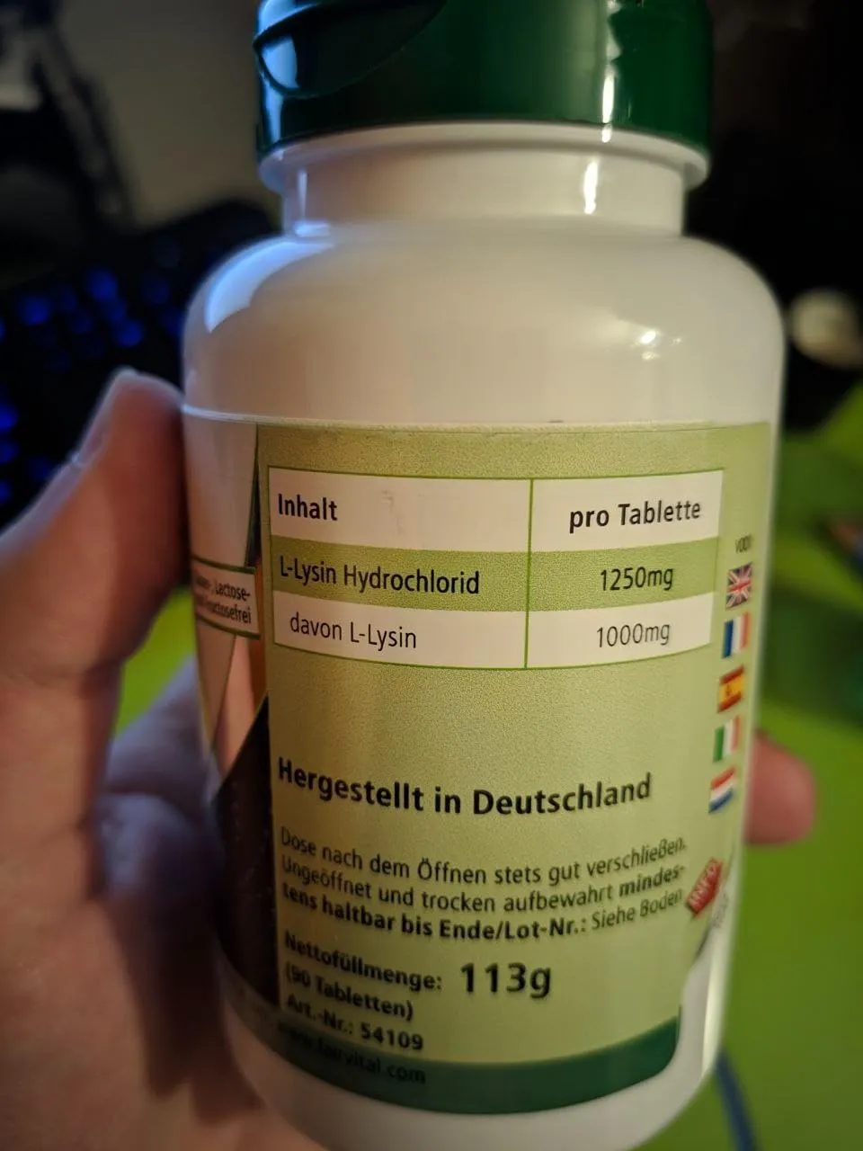 Fairvital L-Lisina 1000 mg compresse 90 pz ad alto dosaggio