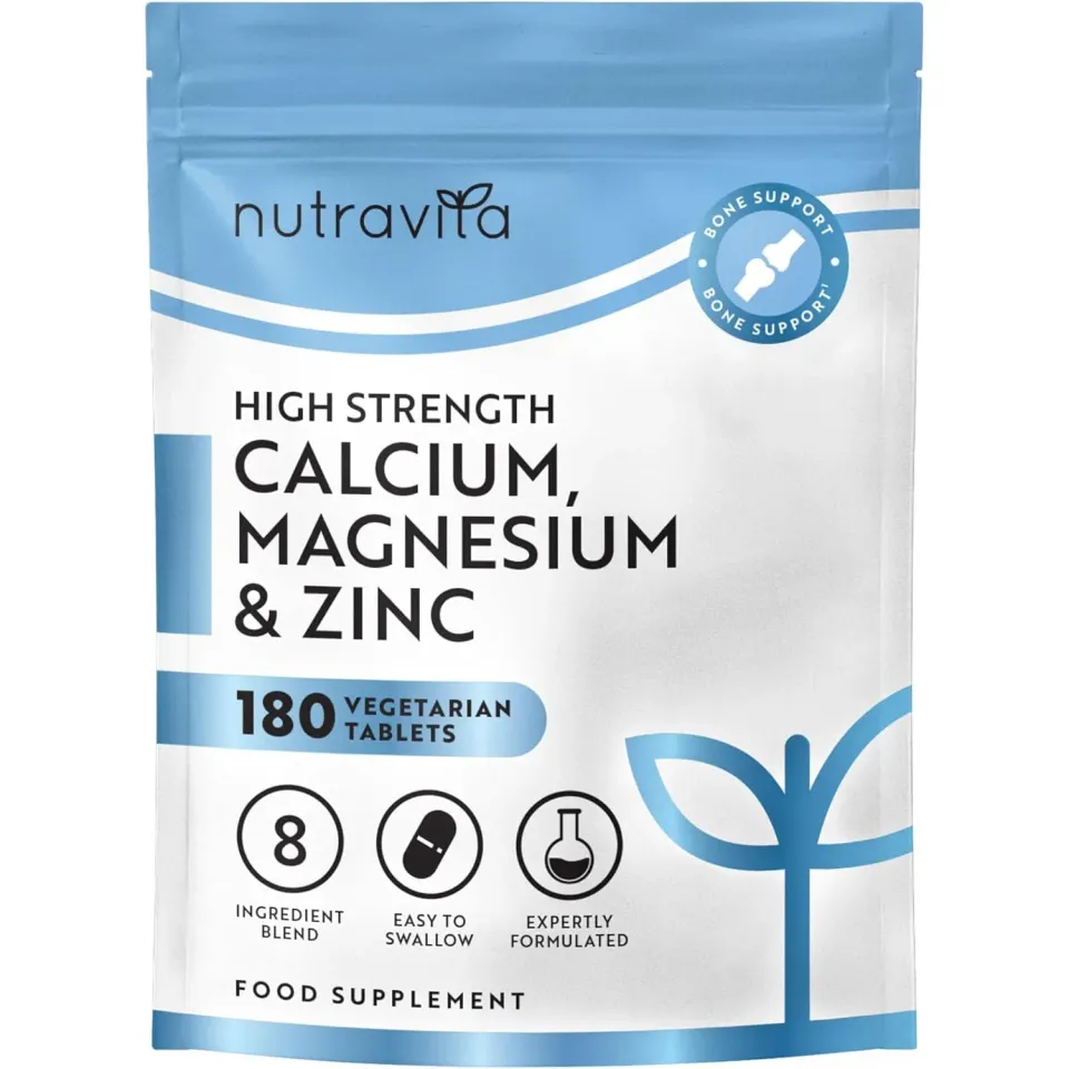 Nutravita Calcio Magnesio Zinco D3 integratore 180 compresse vegetariane