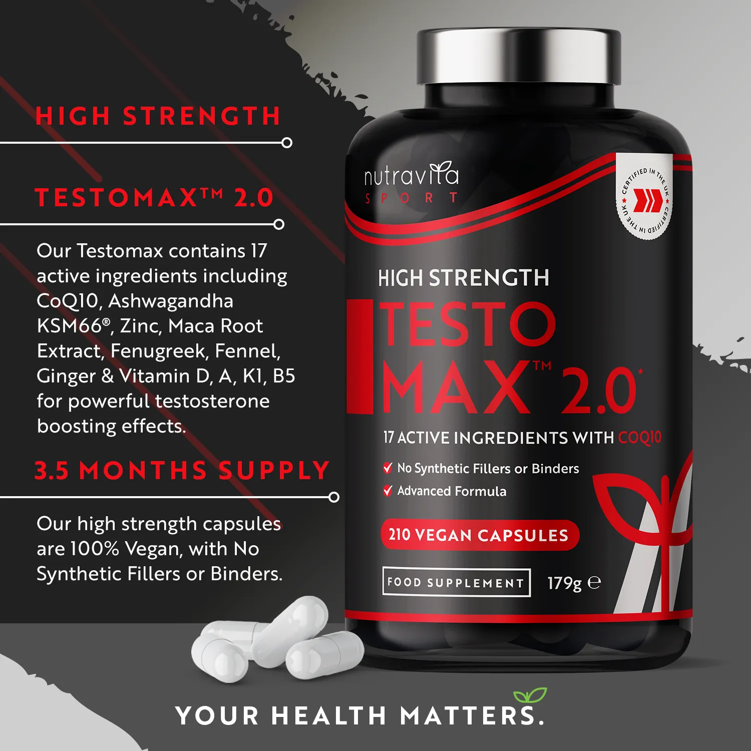 Nutravita TestoMax 2.0 Integratore uomo 210 capsule zinco