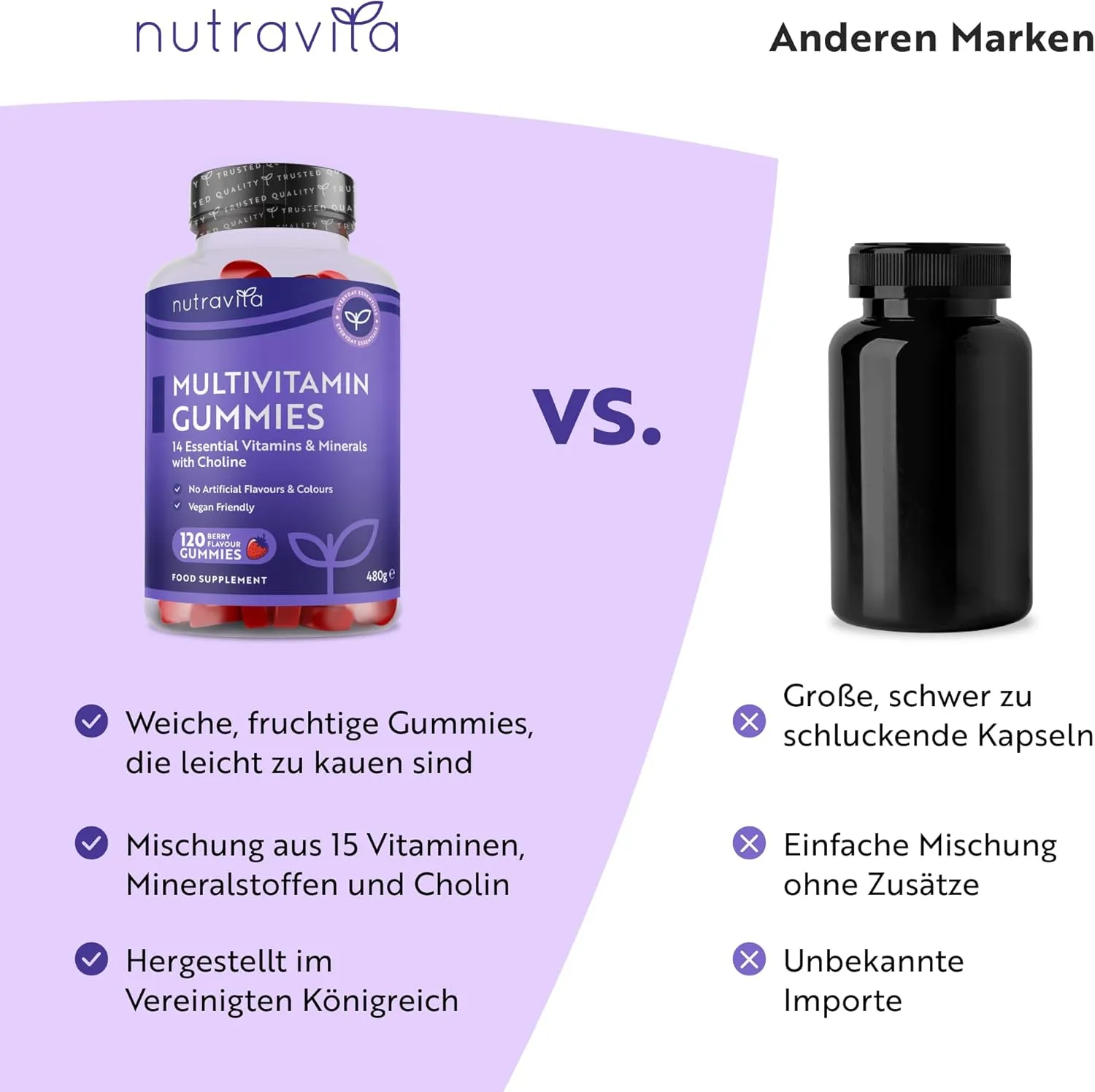 Nutravita Multivitaminico caramelle gommose vegane 120 pz