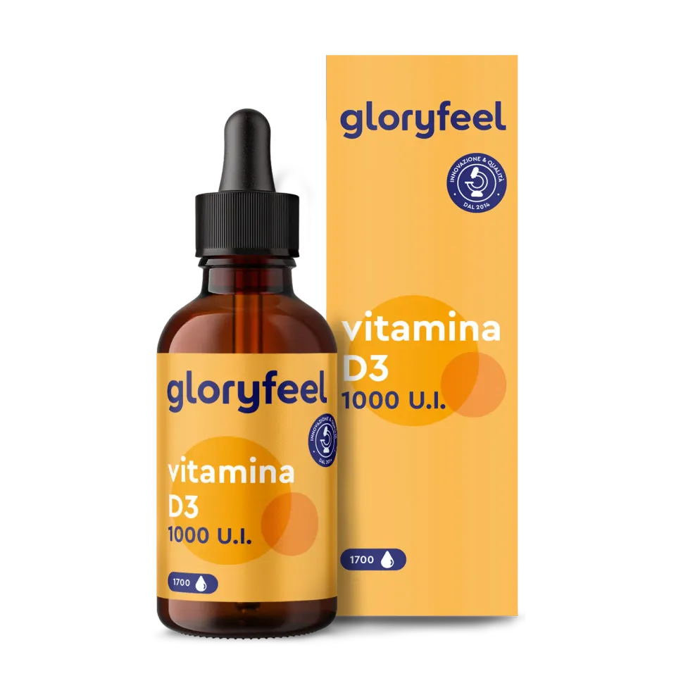 gloryfeel Vitamina D3 gocce integratore ossa e immunità