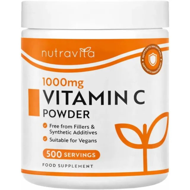 Nutravita Vitamina C 1000 mg Polvere 500 g 500 Porzioni