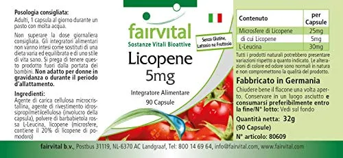 Fairvital Licopene 5 mg Capsule 90 pz Estratto Pomodoro