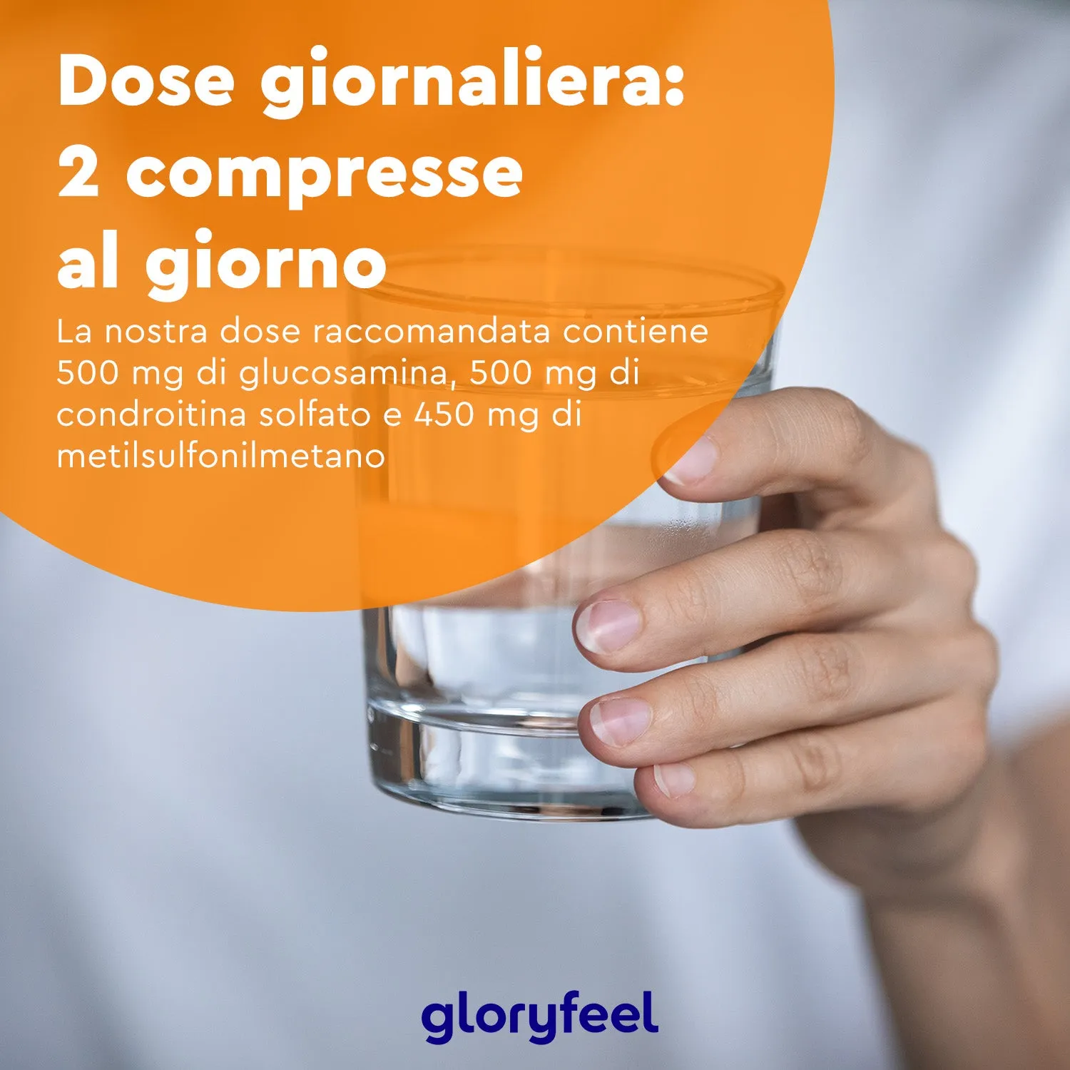 gloryfeel Glucosamina Condroitina MSM D3 integratore 120 compresse articolazioni