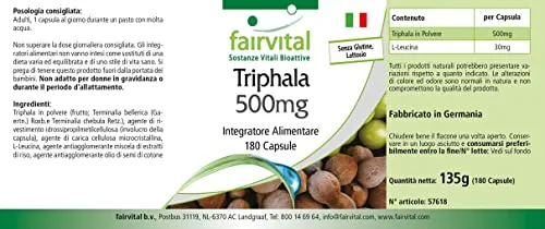 FAIRVITAL Triphala 500 mg 180 capsule ayurvedica