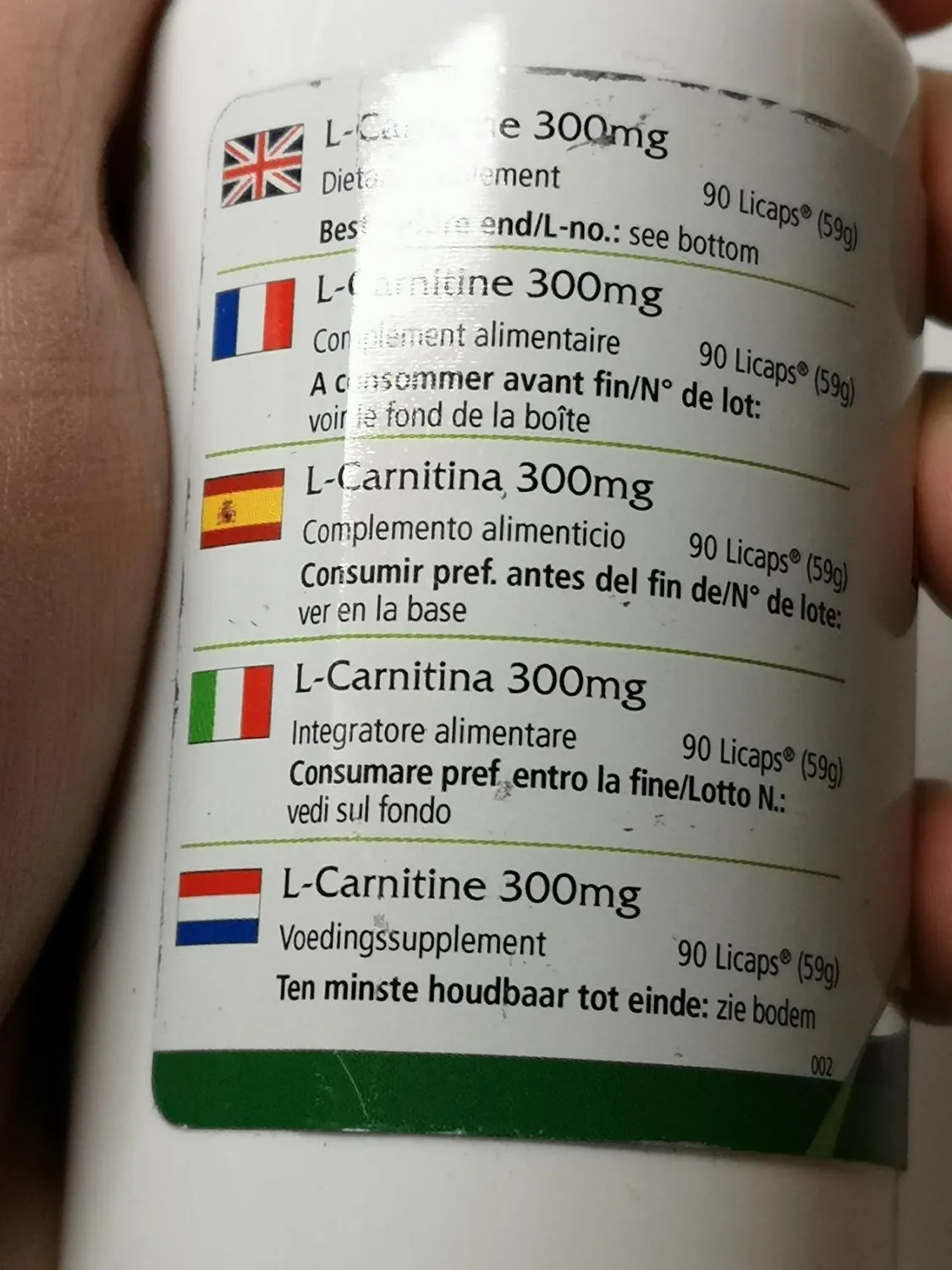 Fairvital L-Carnitina 300 mg capsule 90 pz vegane