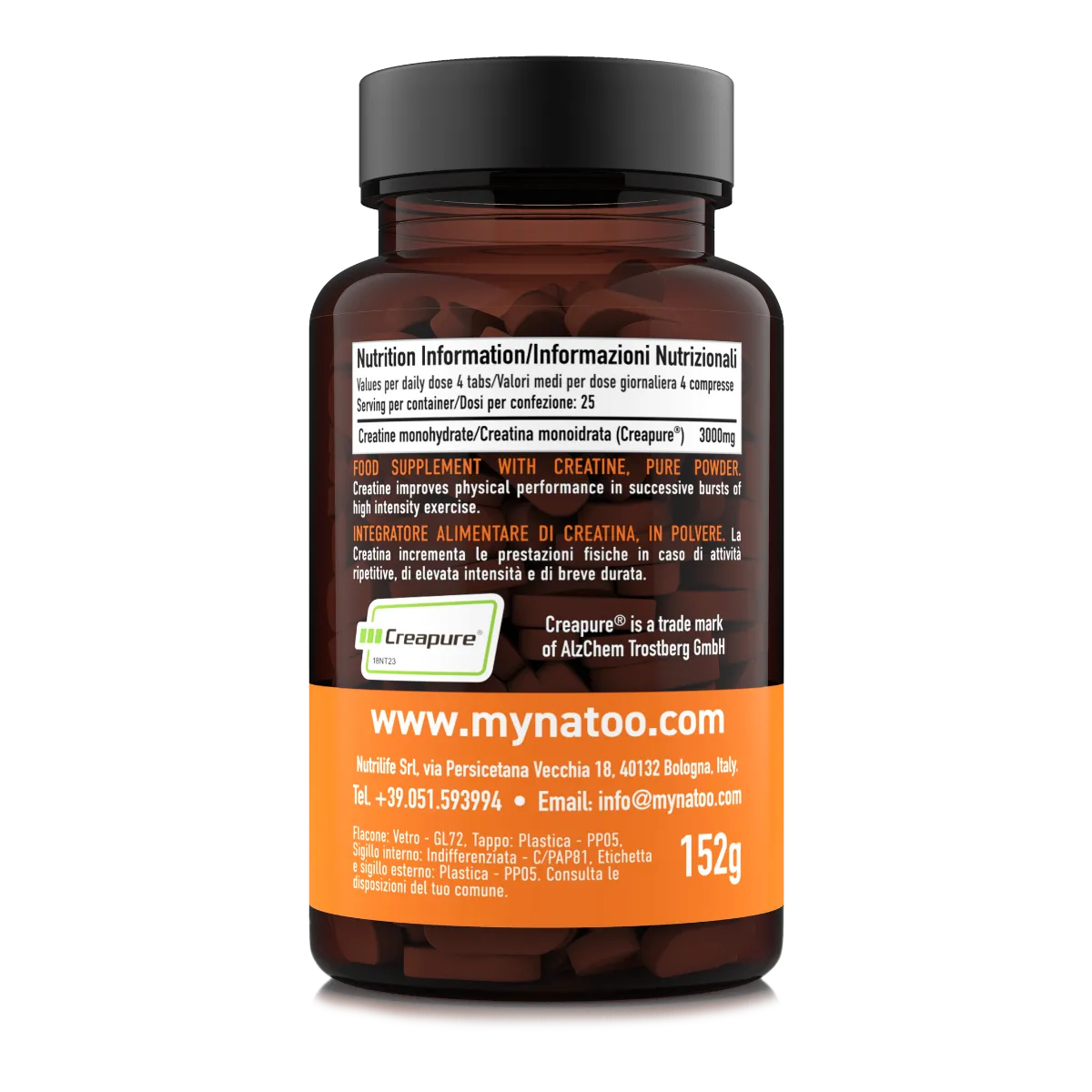 Natoo Performance Creatina Creapure compresse 100 compresse 750 mg